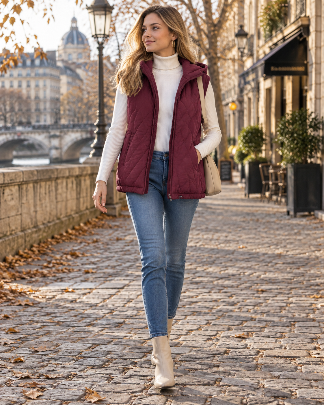 GILET SANS MANCHE MATELASSÉ POUR FEMME
