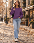 PULL EN MAILLE CÔTELÉE POUR FEMME