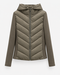VESTE MATELASSÉE CAPUCHE CHEVRON POUR FEMME
