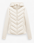 VESTE MATELASSÉE CAPUCHE CHEVRON POUR FEMME
