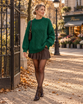 PULL MAILLE TORSADÉE OVERSIZE POUR FEMME