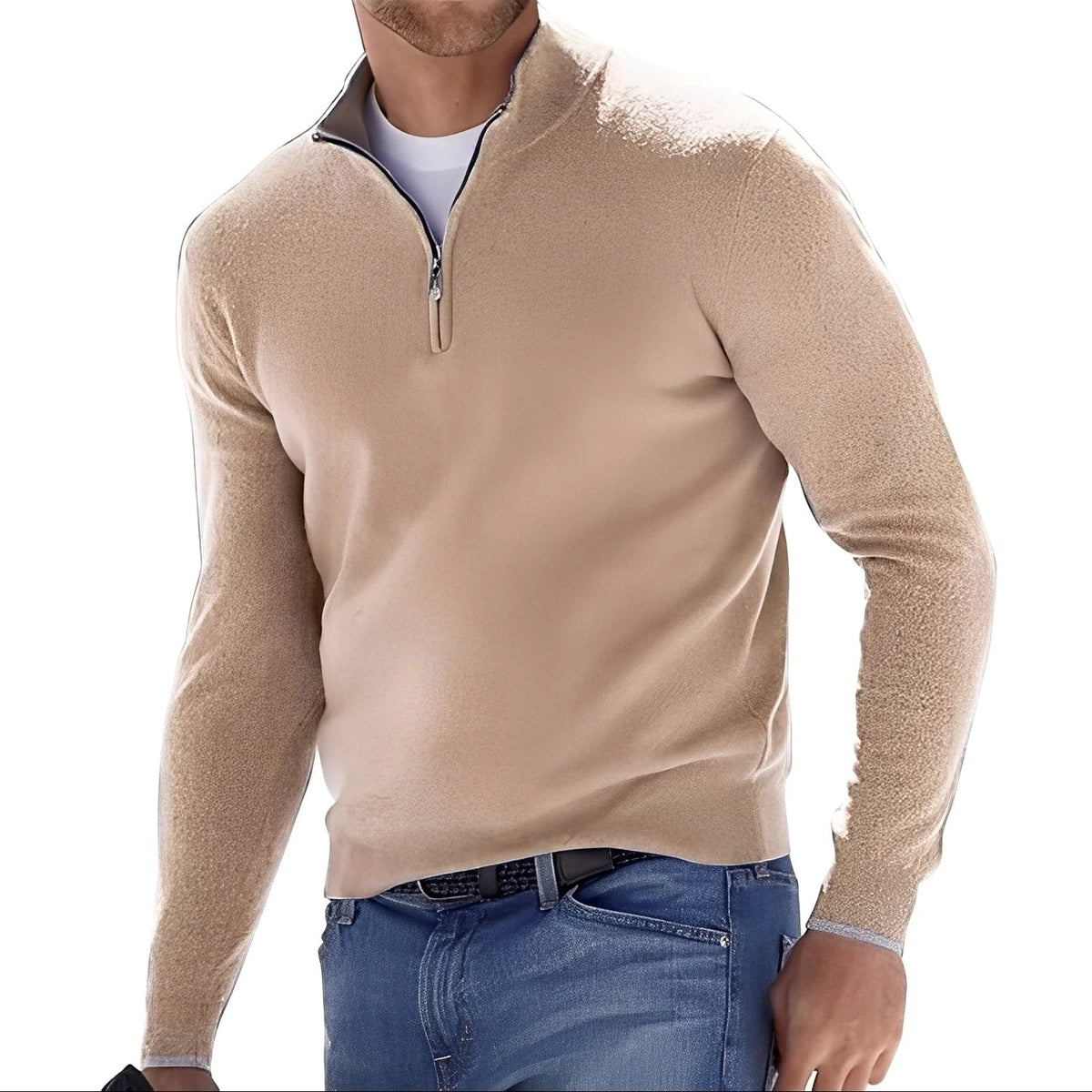 PULL COL ZIPPÉ POUR HOMME
