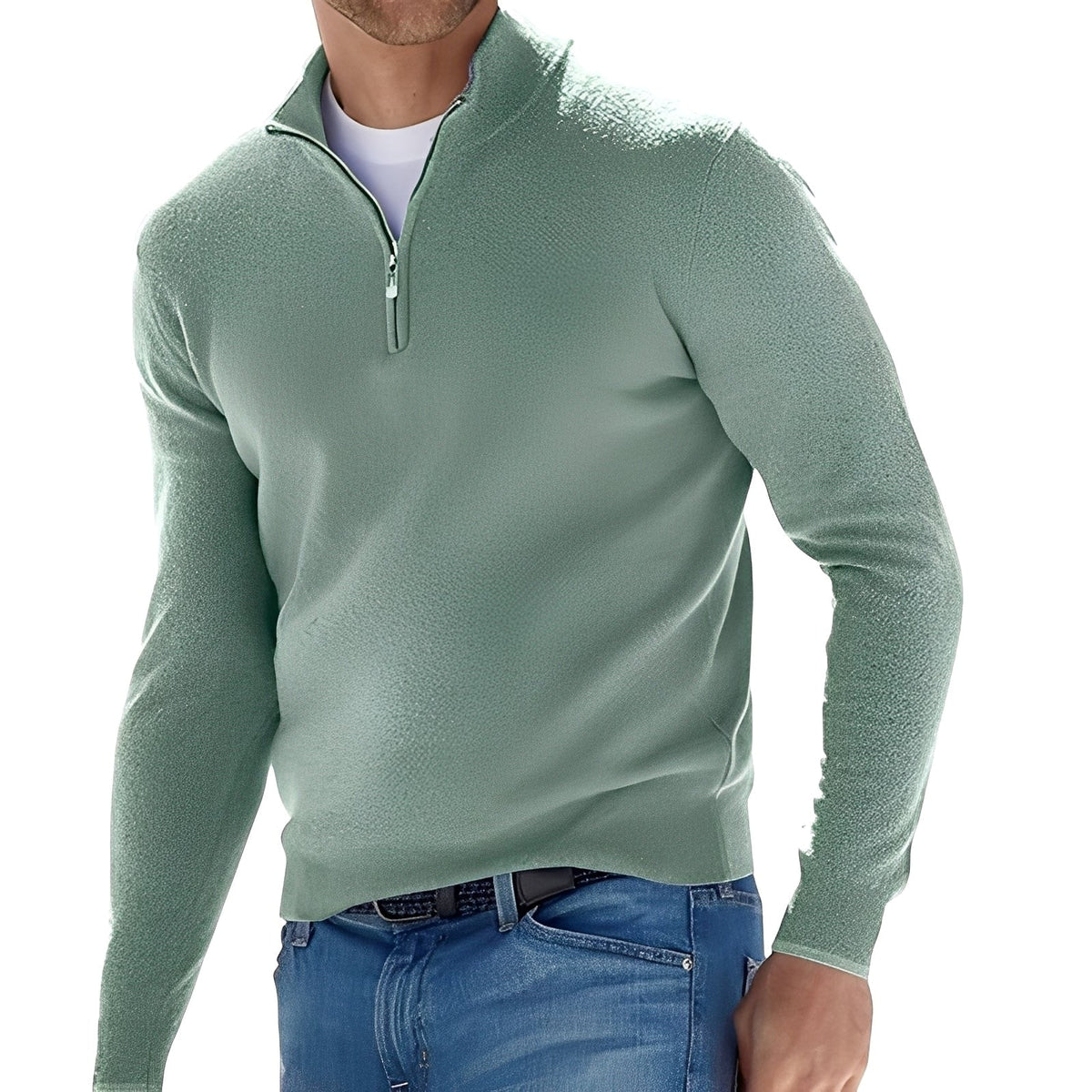 PULL COL ZIPPÉ POUR HOMME