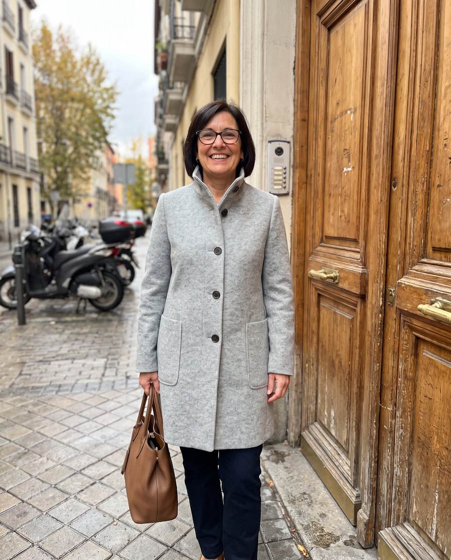 Manteau long boutonné