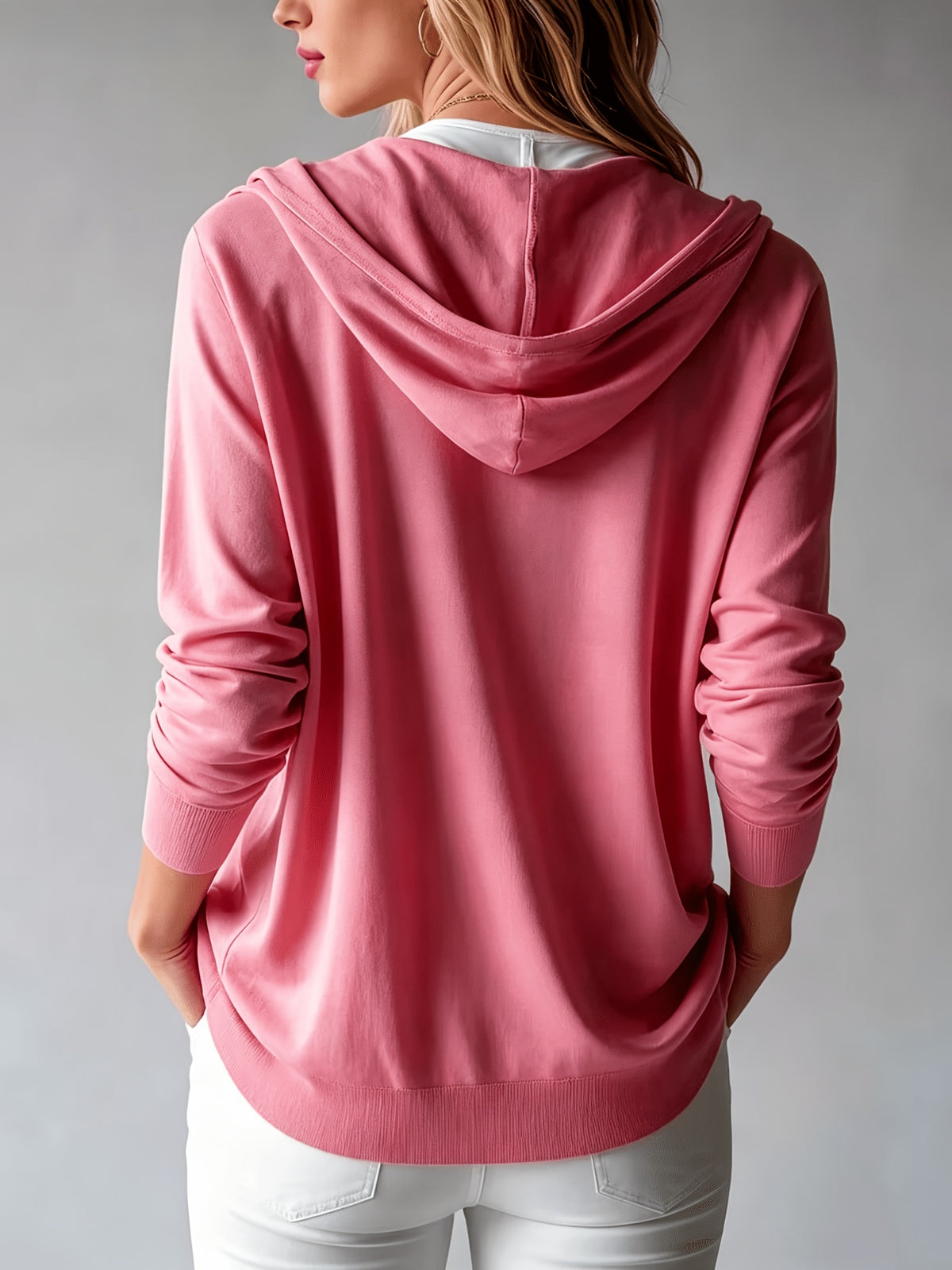 GILET POUR FEMME À CAPUCHE BOUTONNÉ