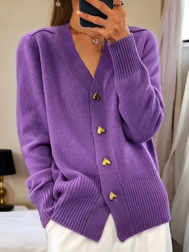 CARDIGAN COL V VINTAGE POUR FEMME