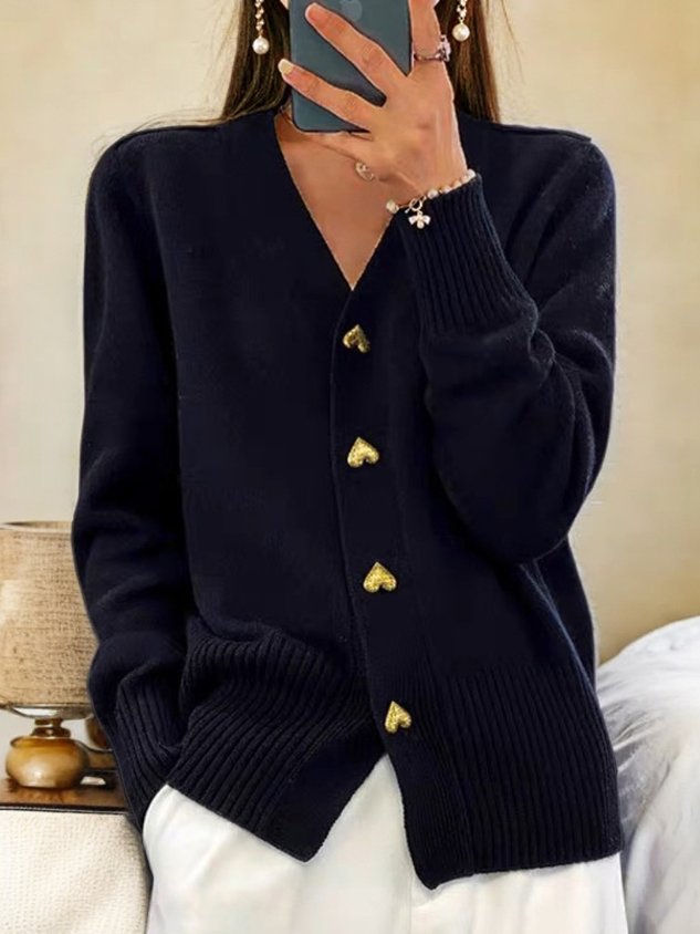 CARDIGAN COL V VINTAGE POUR FEMME