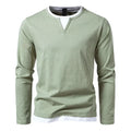 CHEMISE COL ROND MANCHES LONGUES POUR HOMME