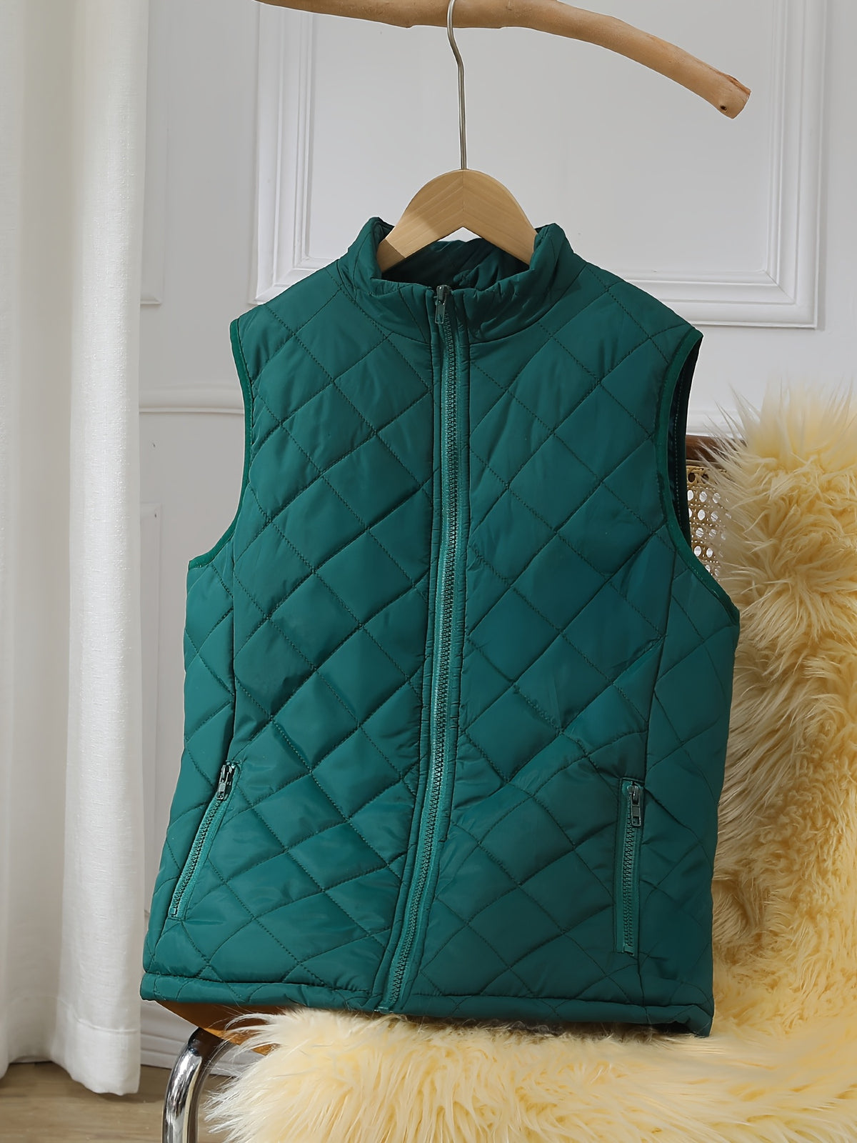 Gilet Femme Sans Manches Matelassé Chaud pour l'Automne