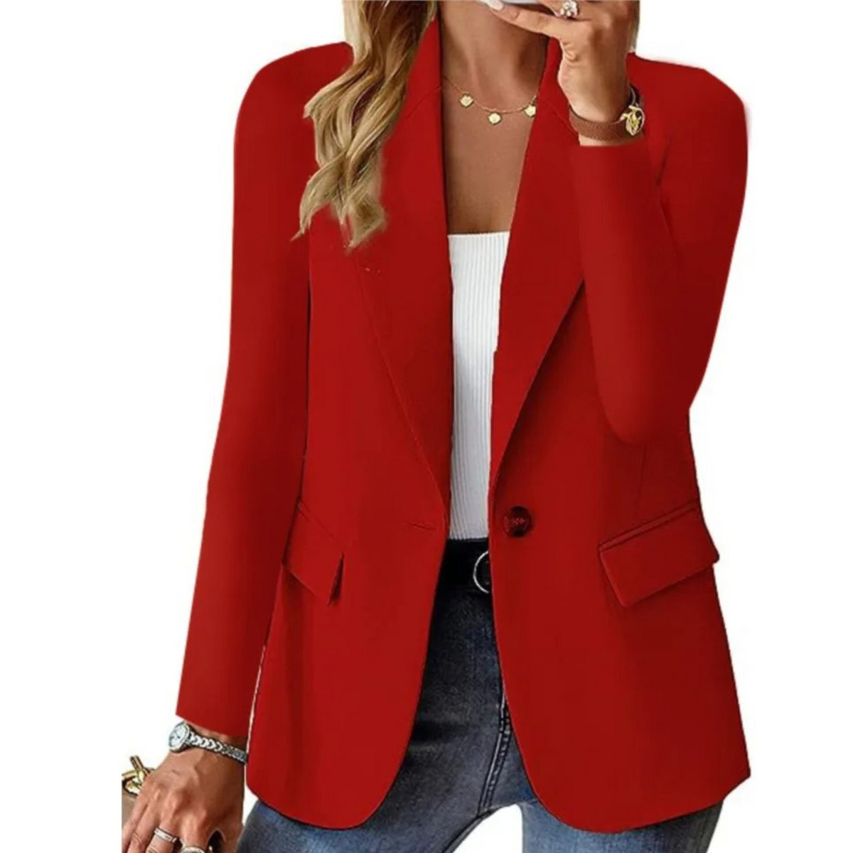 BLAZER CEINTURE ET POCHES POUR FEMME