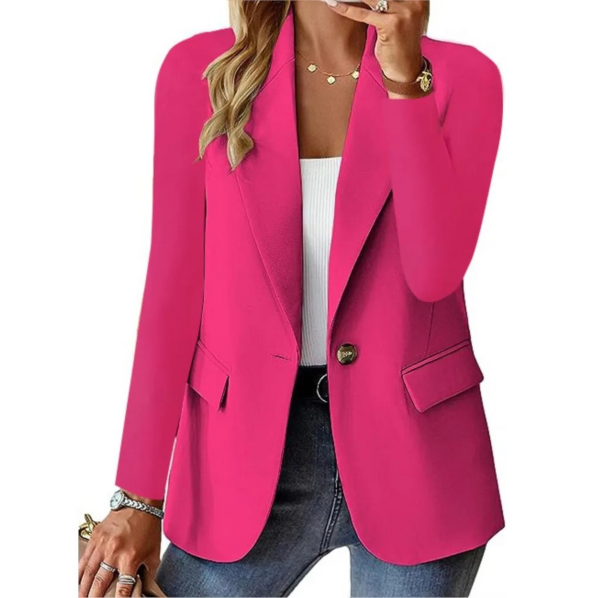 BLAZER CEINTURE ET POCHES POUR FEMME