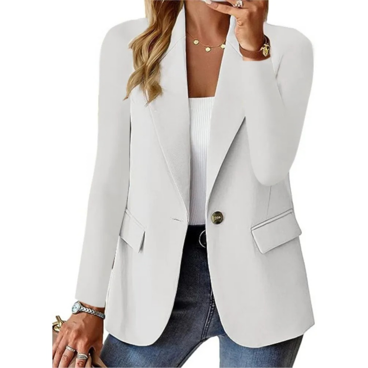 BLAZER CEINTURE ET POCHES POUR FEMME