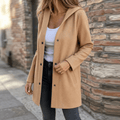 GILET POUR FEMME À CAPUCHE BOUTONNÉ OVERSIZE