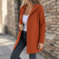 GILET POUR FEMME À CAPUCHE BOUTONNÉ OVERSIZE