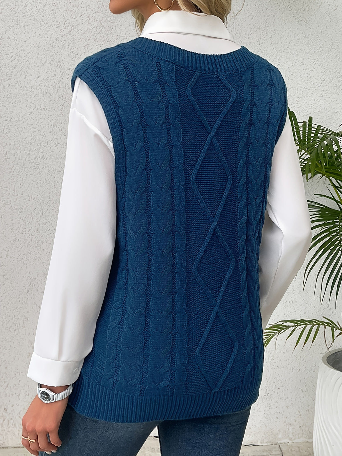 GILET TORSADÉ COL V GILET FEMME SANS MANCHE
