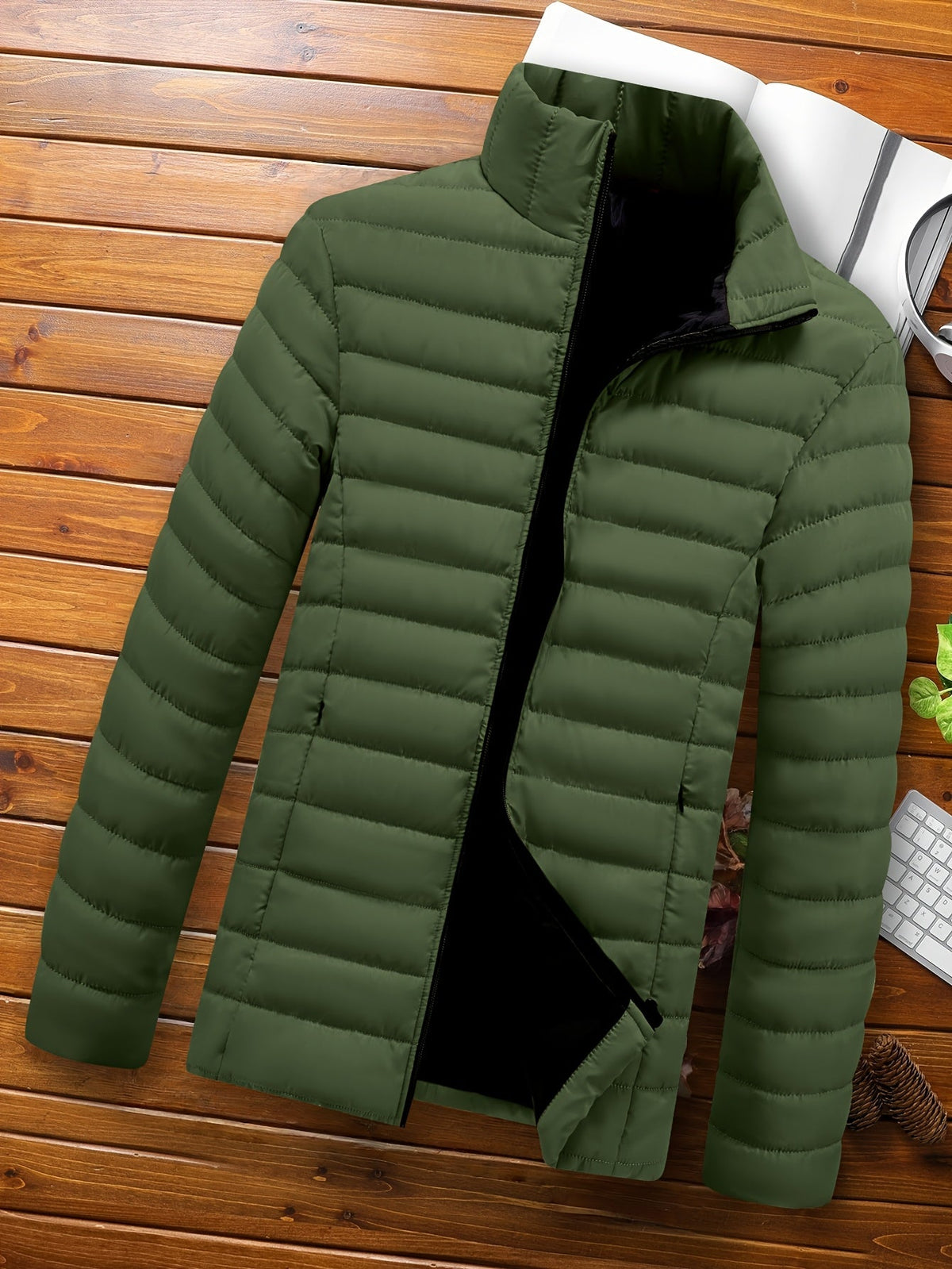BLOUSON MATELASSÉ COL MONTANT POUR HOMME