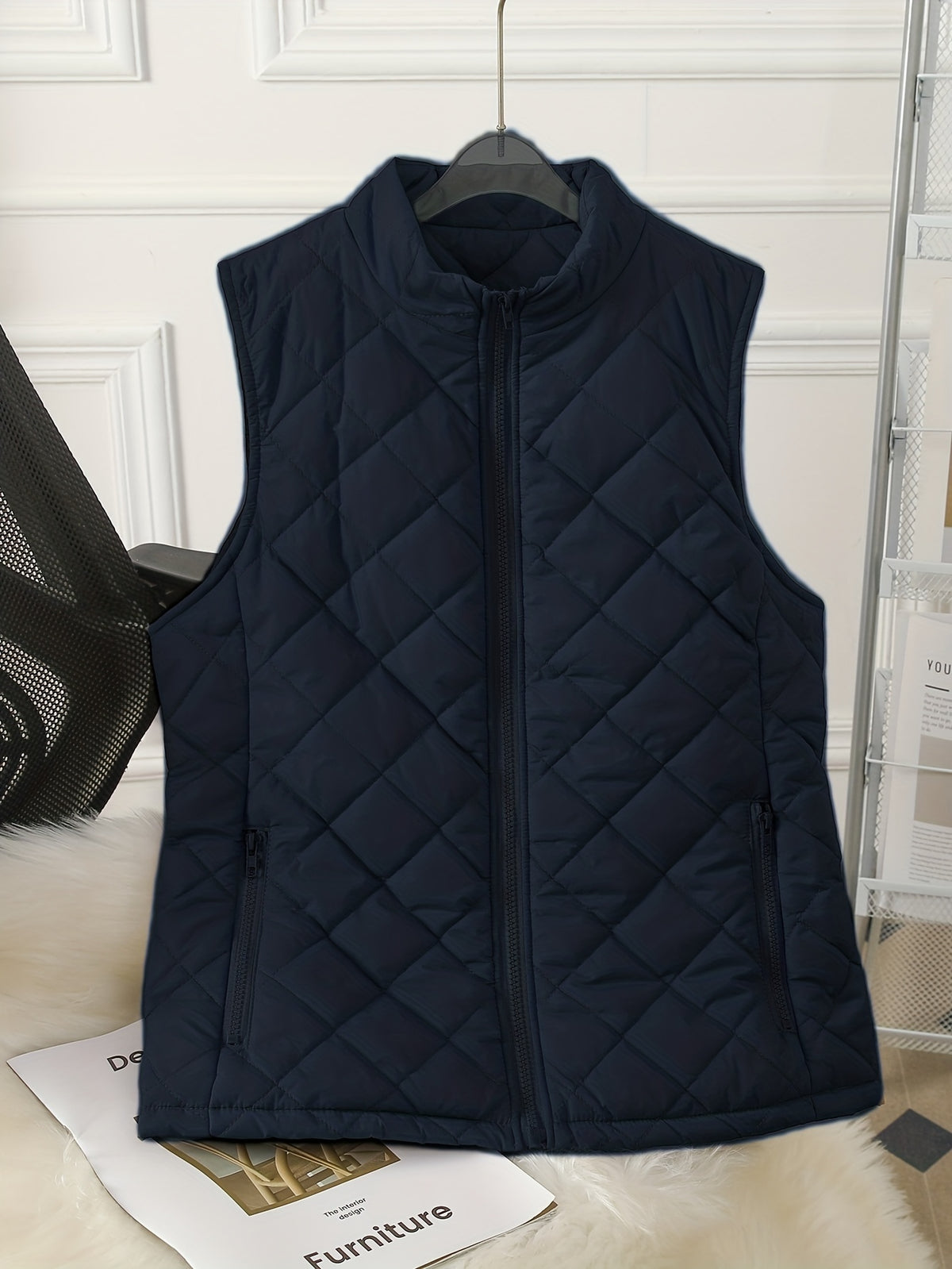 Gilet Femme Sans Manches Matelassé Chaud pour l'Automne