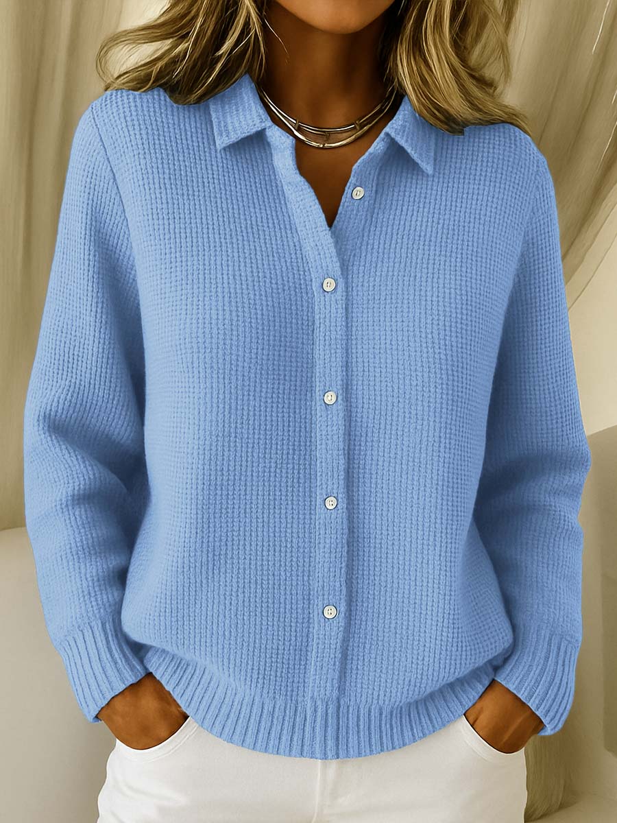 CARDIGAN COL CHEMISE POUR FEMME