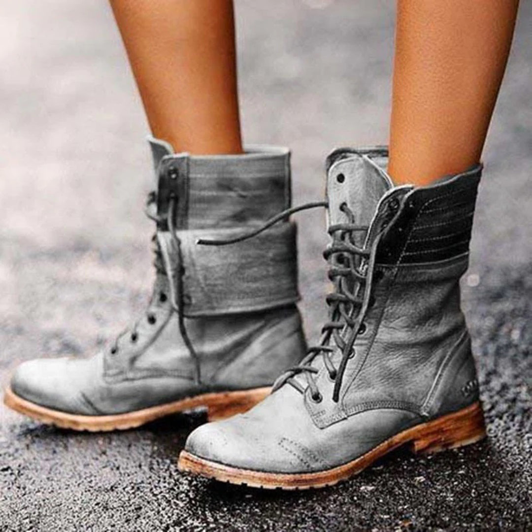 BOTTINES LACETS À TALON POUR FEMME