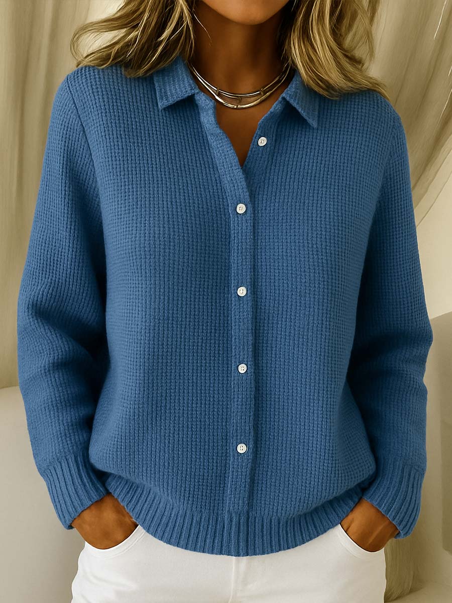 CARDIGAN COL CHEMISE POUR FEMME