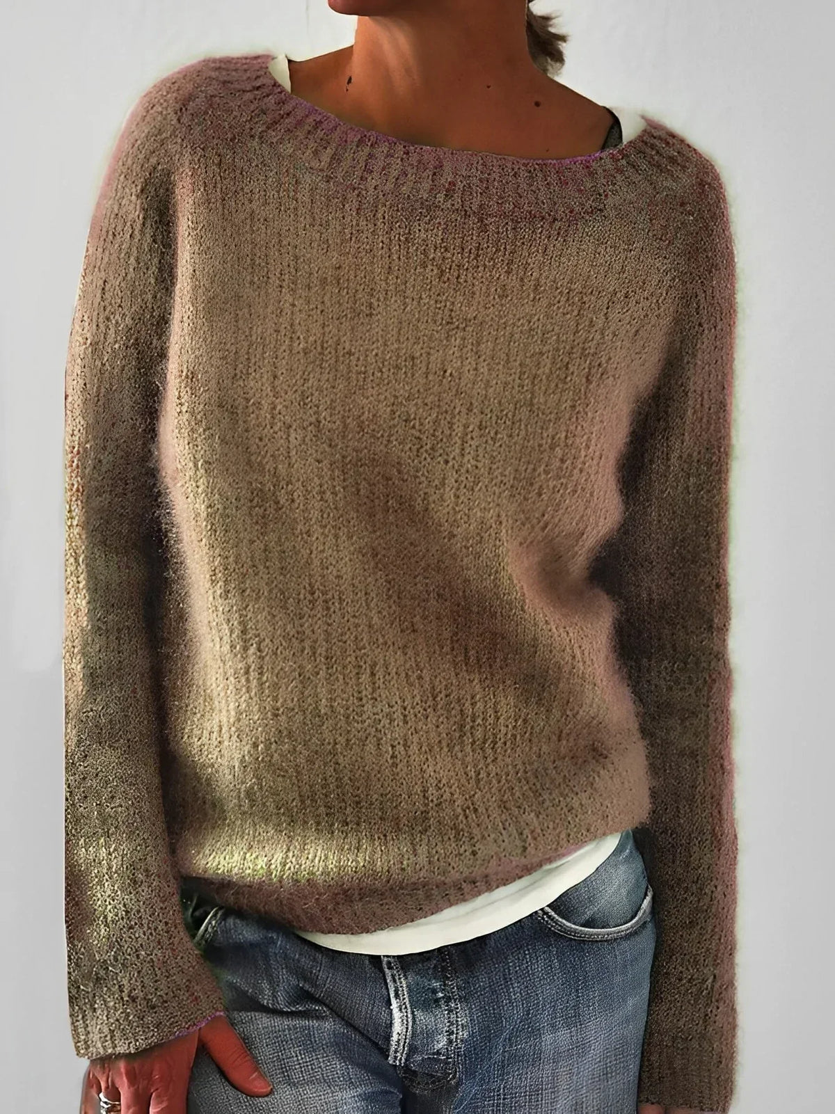 PULL MAILLE OVERSIZE POUR FEMME