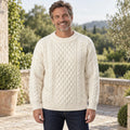 PULL TORSADÉ COL ROND POUR HOMME