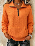 GILET POUR FEMME ZIPPÉ MAILLE CÂBLÉE