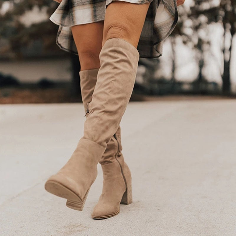 BOTTES HAUTES TALON POUR FEMME