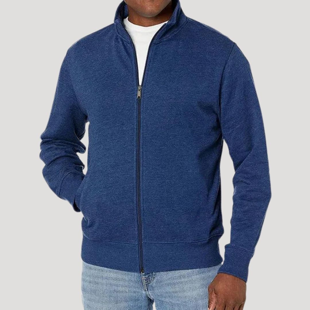 Julien | Veste Homme Zippée Mi-Saison Col Cranté