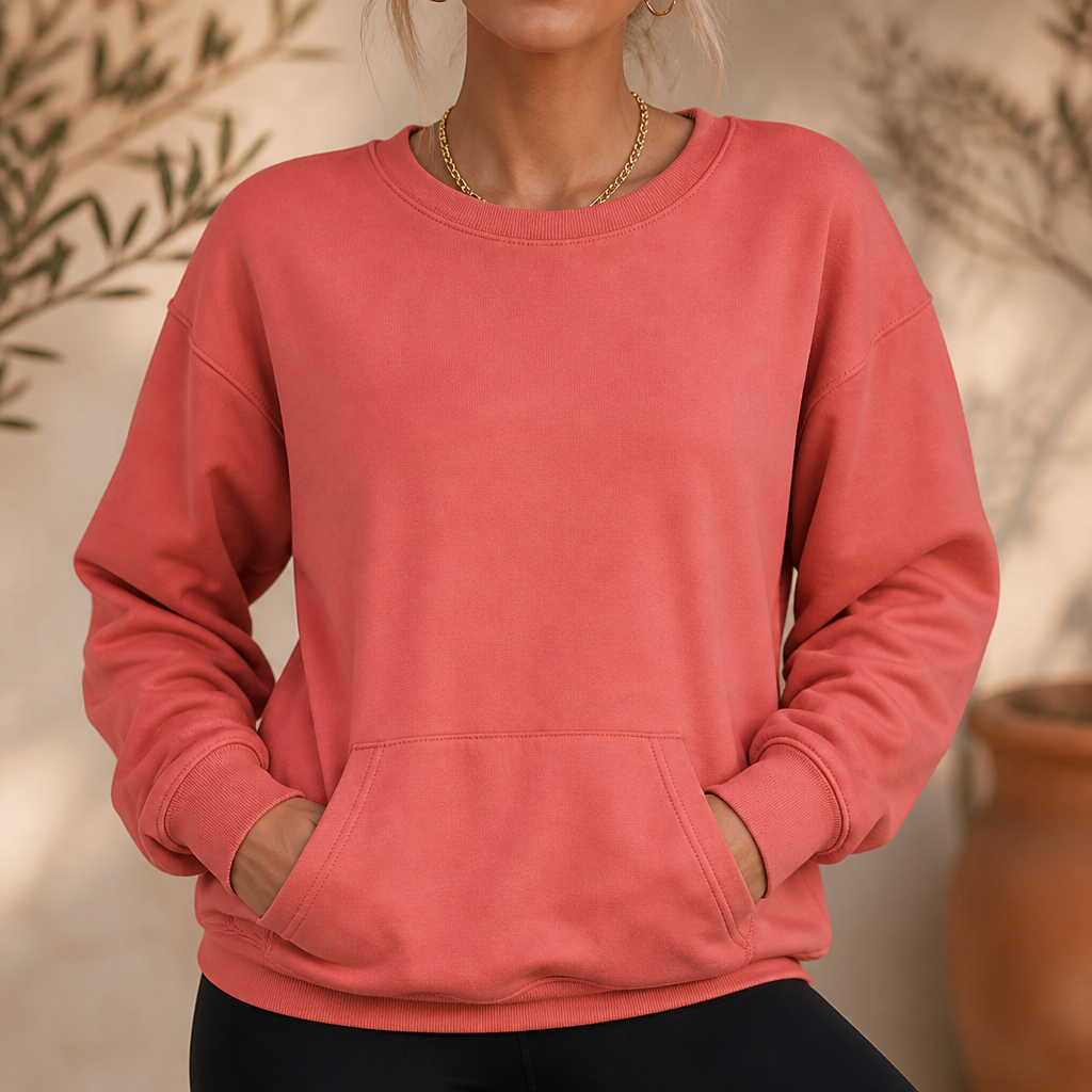 SWEATSHIRT OVERSIZE POCHE KANGOUROU POUR FEMME