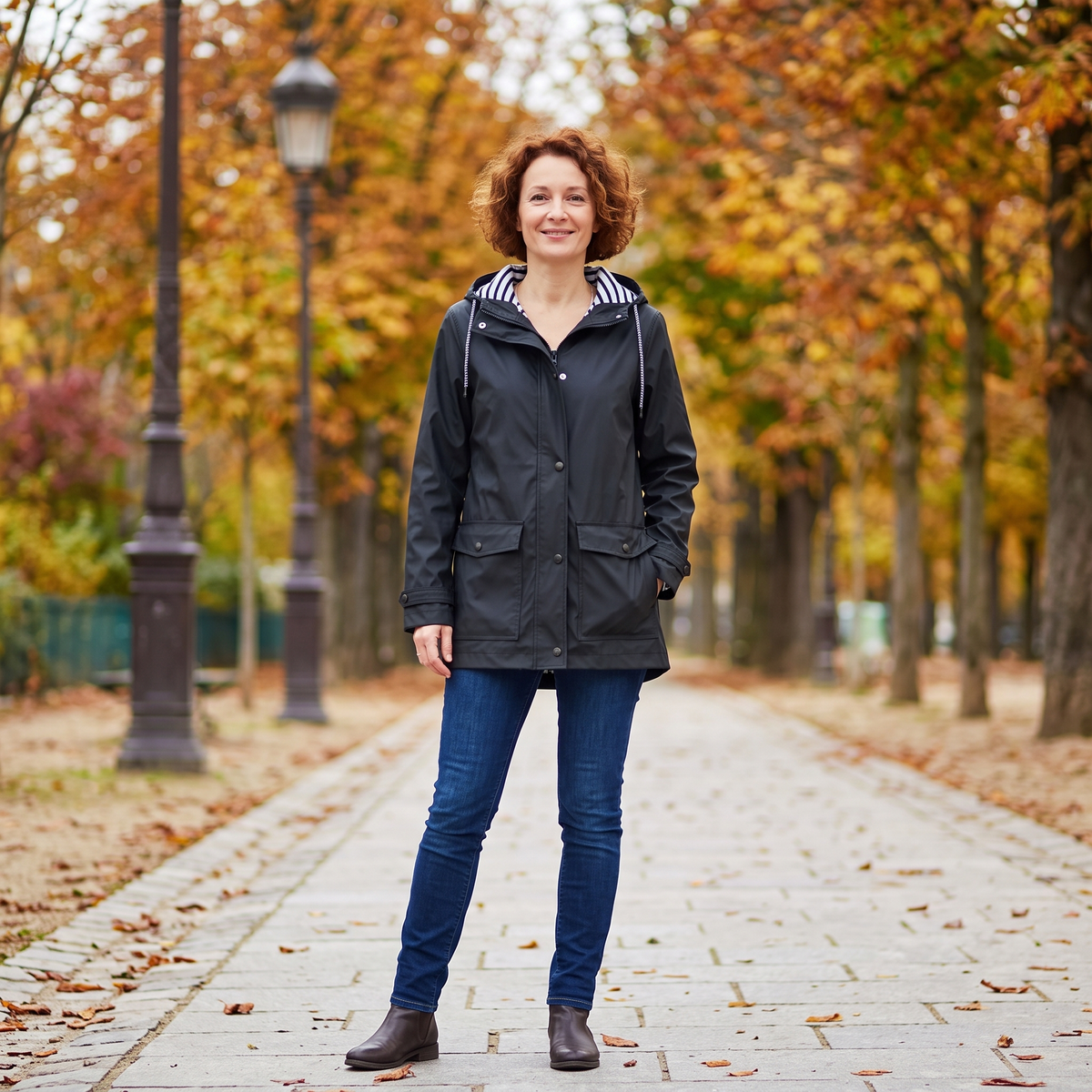 Léonie | Veste 3-en-1 à Capuche Imperméable pour Femme