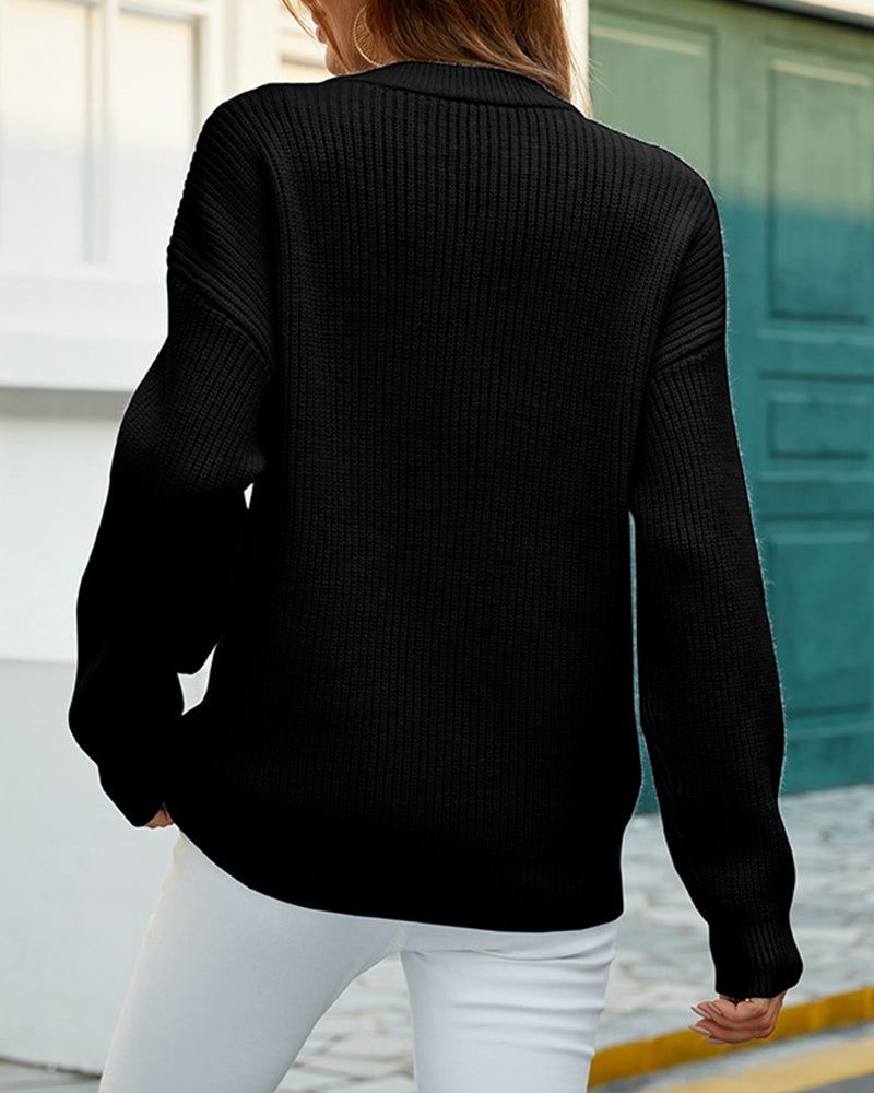 PULL COL ROND OVERSIZE POUR FEMME