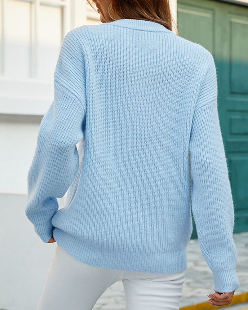 PULL COL ROND OVERSIZE POUR FEMME