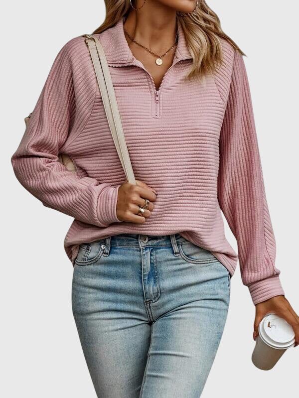 PULL COL MONTANT ZIPPÉ POUR FEMME