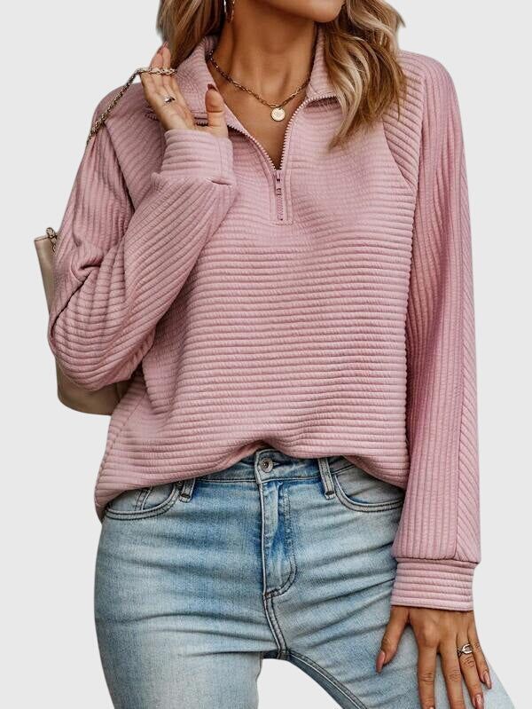 PULL COL MONTANT ZIPPÉ POUR FEMME