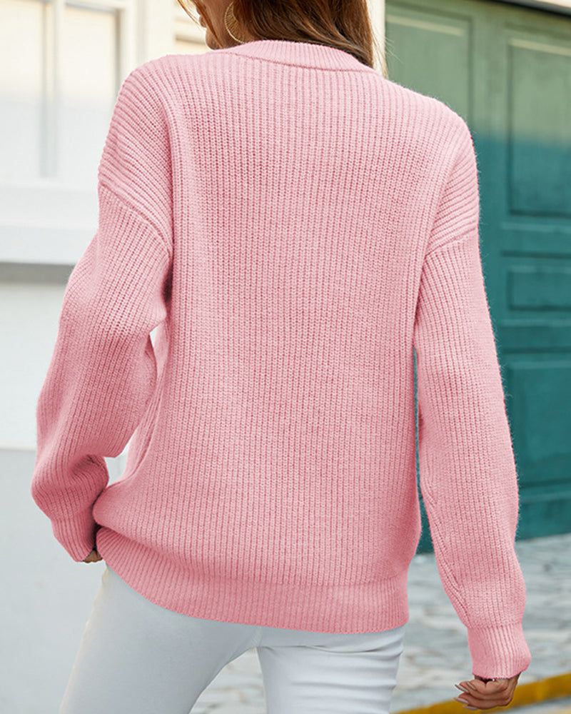 PULL COL ROND OVERSIZE POUR FEMME