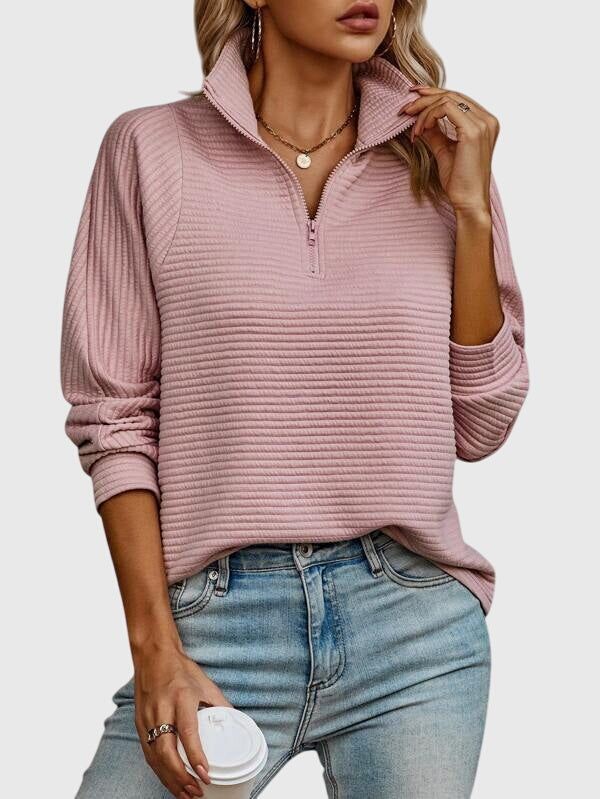 PULL COL MONTANT ZIPPÉ POUR FEMME