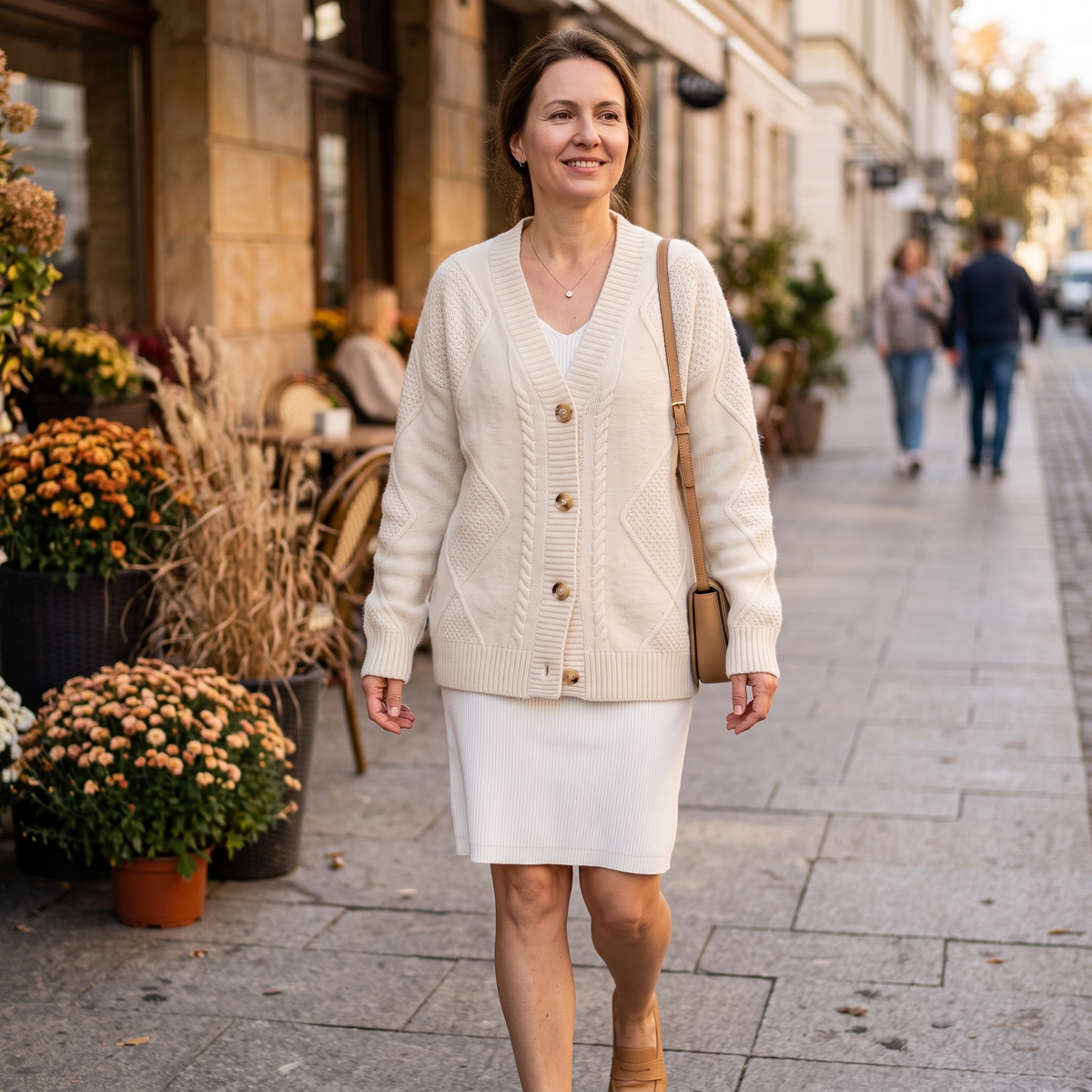 Aurora | Gilet Boutonné Ample en Maille pour Femme
