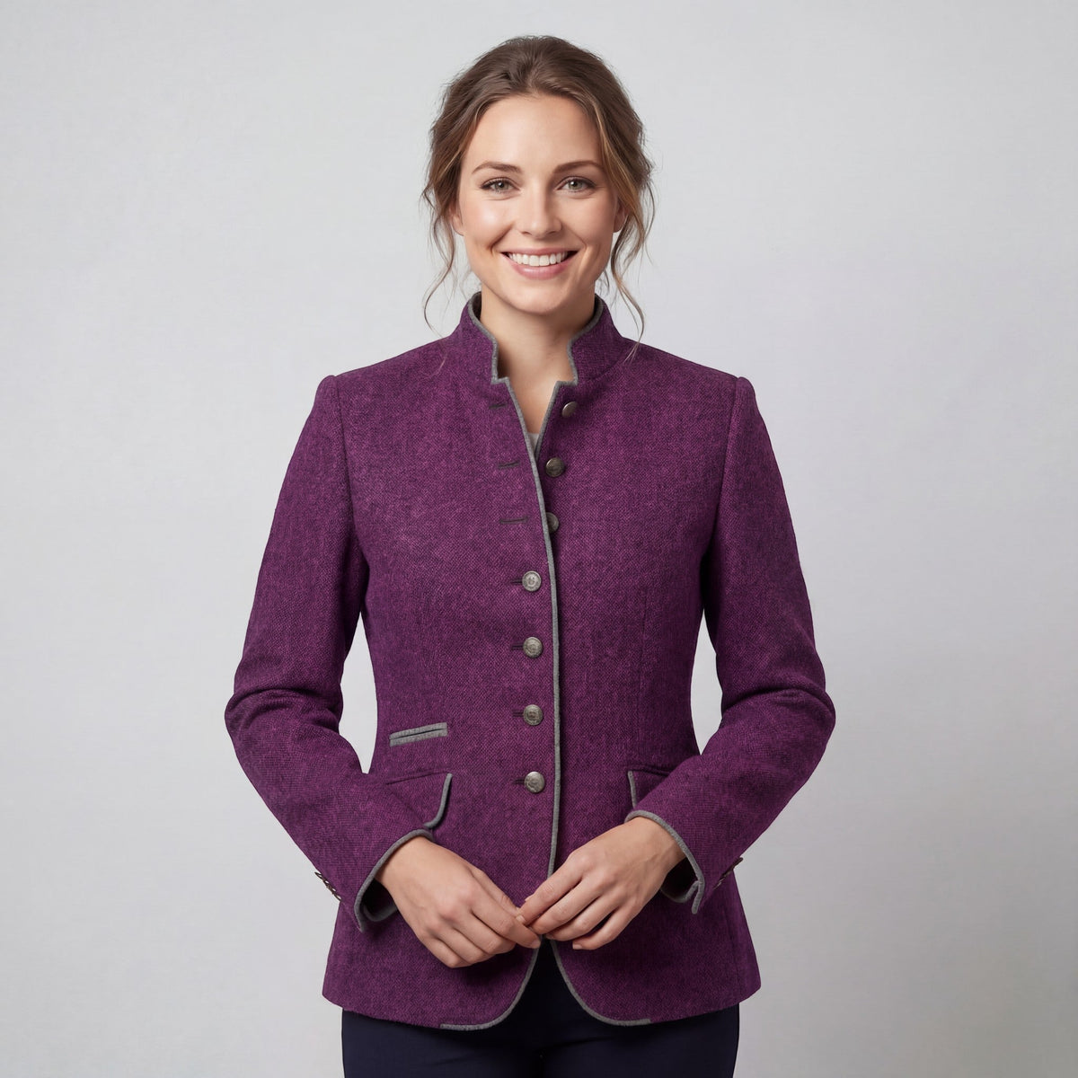 BLAZER FEMME À BOUTONS CONTRASTÉS