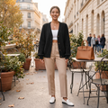 Elise | Gilet Col V Boutonné Femme