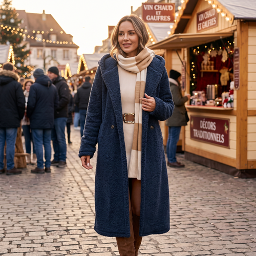 Alma | Veste Oversize Effet Sherpa à Capuche Femme