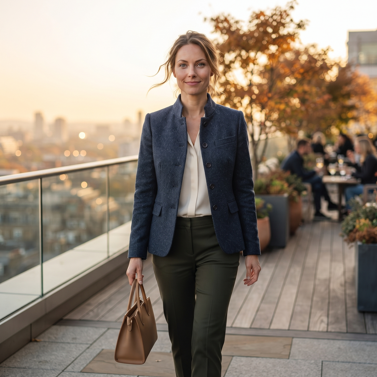 BLAZER FEMME À BOUTONS CONTRASTÉS