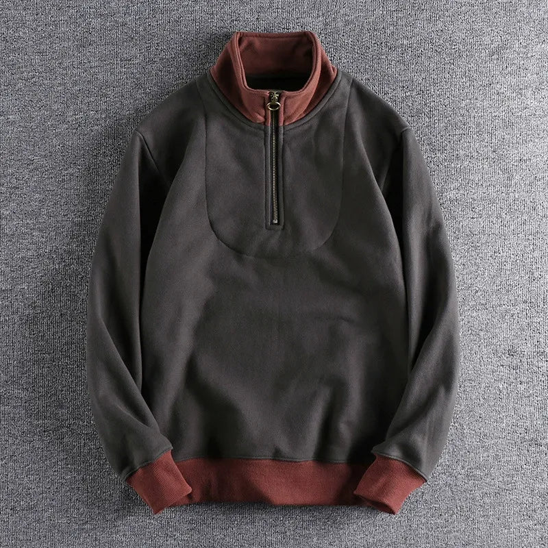 PULL DEMI ZIP COL MONTANT POUR HOMME