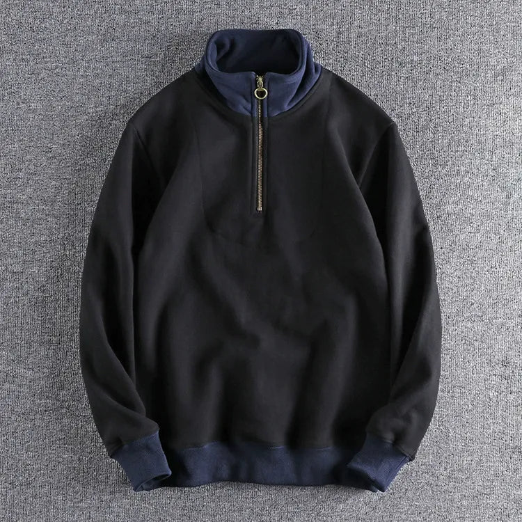 PULL DEMI ZIP COL MONTANT POUR HOMME