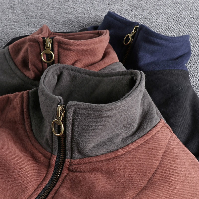 PULL DEMI ZIP COL MONTANT POUR HOMME