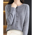 Gilet pour Femme Boutonné à Manches Longues