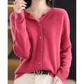 Gilet pour Femme Boutonné à Manches Longues