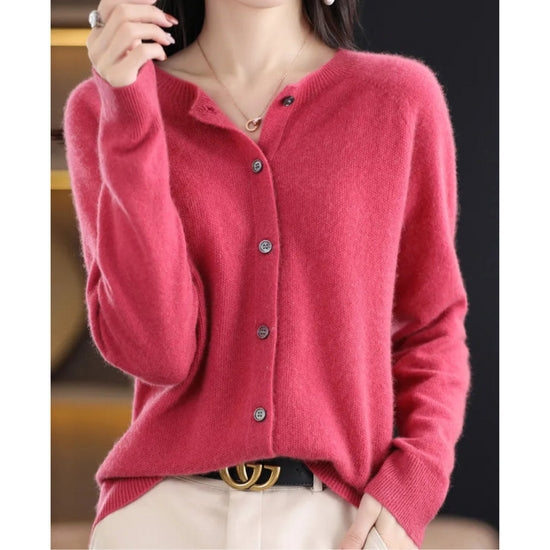 Gilet pour Femme Boutonné à Manches Longues