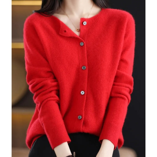 Gilet pour Femme Boutonné à Manches Longues