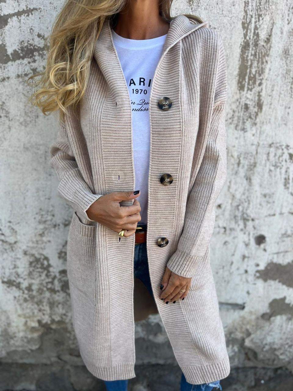 CARDIGAN LONG MAILLE AMPLE POUR FEMME
